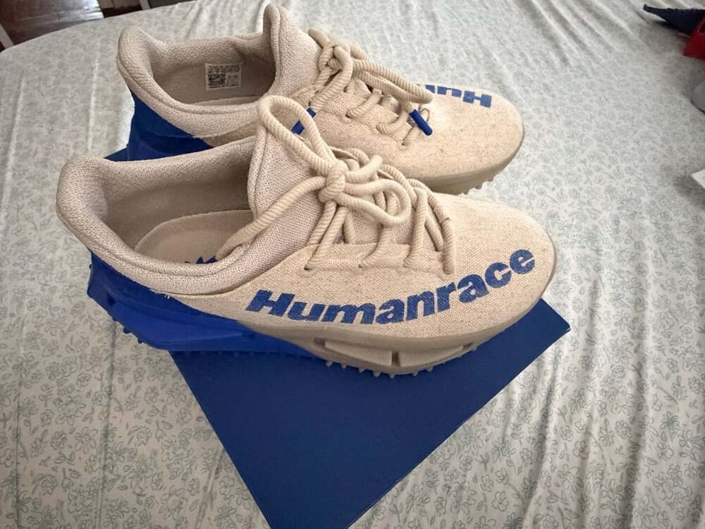 adidas NMD S1 MAHBS Pharrell Williams HP2641 Oatmeal Blue Size 8 Human Race